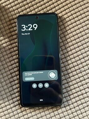 Motorola Phone in Black with Blue-Green Display